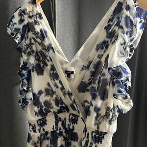 Brand new Express Navy and White long Maxi Dress